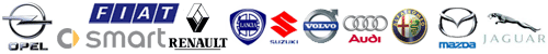 Opel, FIAT, Smart, Renault, Lancia, Suzuki, Audi, AlfaRomeo, Mazda, Jaguar